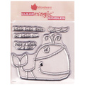 WOODWARE Transparent Stempeln Set Motivstempel Clear Stamps - Whale Hello, Liebe Wal