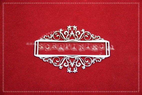 SCRAPINIEC Dekorpappe Die Cut Chipboard Dekoration Ornament, Schild Rahmen