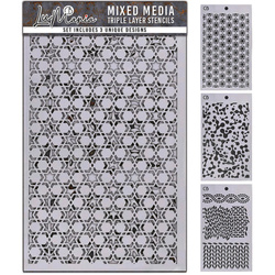 CIAO BELLA Mixed Media Schablone STENCIL Lu Mania  - Set 1 - 3 Stk.