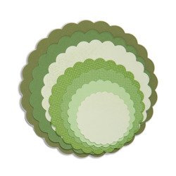 SIZZIX Stanzform Präge Stanzschablone Cutting Die, Circles scallop 657552