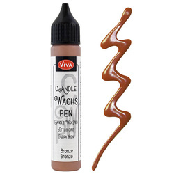 VIVA DECOR Wachs Pen - braun - Kerzenwachs-Stift