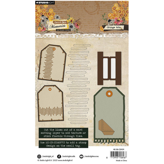 STUDIOLIGHT - Stanzform Präge Stanzschablone Cutting Die - Grunge Bits