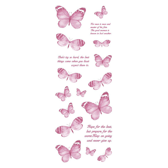 AUFKLEBER folie - Rosa Schmetterlinge