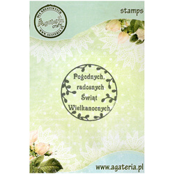 AGATERIA - Transparent Stempel Motivstempel Clear Stamp - Pogodnych, radosnych... Untertitel PL 