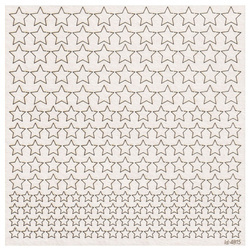 SCRAPINIEC Dekorpappe Die Cut Chipboard Dekoration Ornament, Stars Sternen 4815