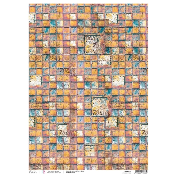 Reispapier Decoupage Bastelpapier für Decoupage A3 - Ciao Bella -Coral Reef - Corroded Layers