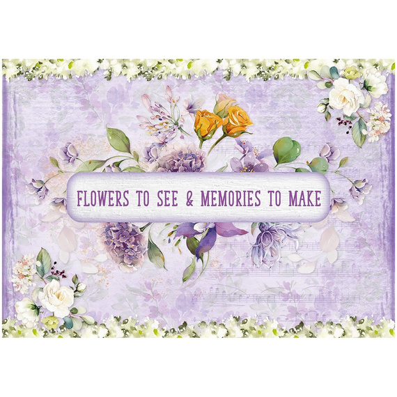 Scrapbooking Papier Set mit A4-Elementen - Flowers Blumen - Studio Light