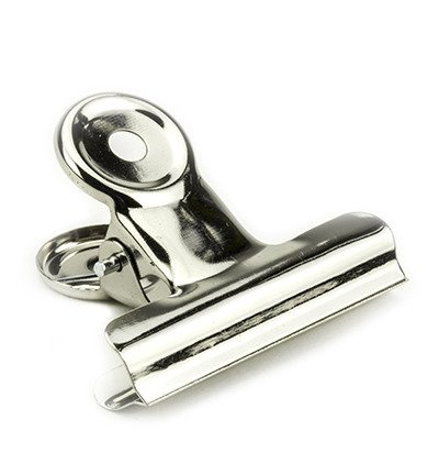 Metallclip silbern 51 mm - 1 Stk 