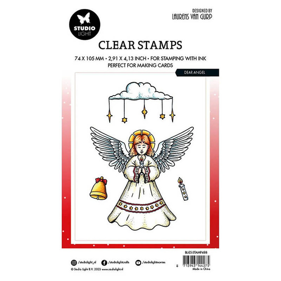 STUDIOLIGHT - Transparenten Stempel - Dear angel, Schneemann, Schlitten