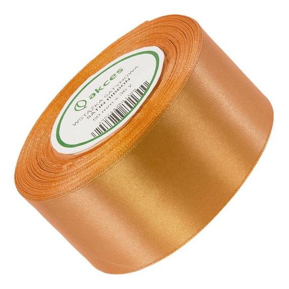 Orangefarbenes Satinband 50mm - 32mb