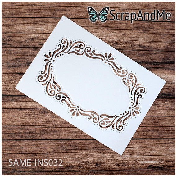 Stanzschablone – Cutting Die für Papier - SCRAPANDME - zierlicher Rahmen 032