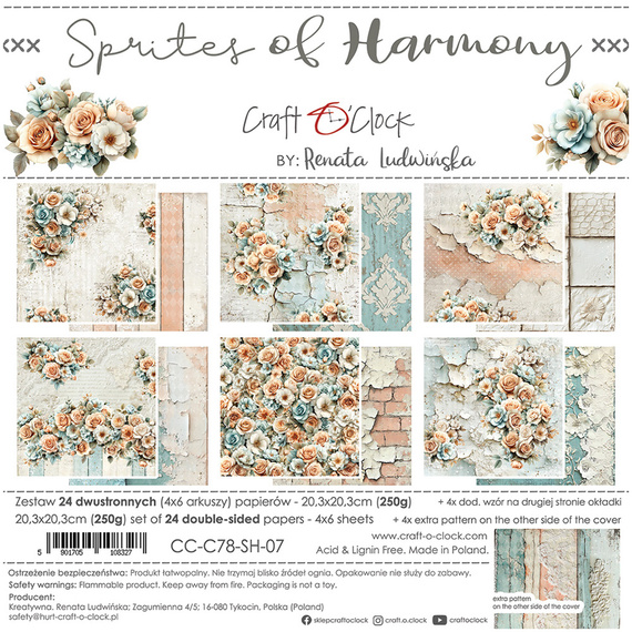 Scrapbooking Papier Set 20x20 - Craft o'clock - Sprites of Harmony