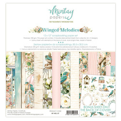 MINTAY Set 12Stk 30x30cm doppelseitig Scrapbooking Papier 240g - Winged Melodies