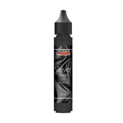 Samtpuder 30ml schwarz / schwarz - PENTART