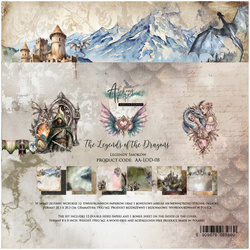 ALCHEMY OF ART Set 20x20cm Scrapbooking Papier, The Legends of the Dragons
