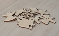 Anhänger aus Holz als Dekoration - Rentier - Dekor Ornament