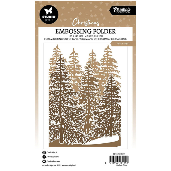 STUDIOLIGHT Embossing Folder Prägefolder Prägeschablone - Forest background