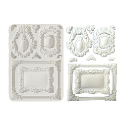 STAMPERIA SILIKONFORM Mold Abformen Gießen Mould, Brocante Antiques Rahmen