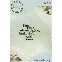 AGATERIA - Transparent Stempel Motivstempel Clear Stamp Tam gdzie nie ma... Untertitel PL