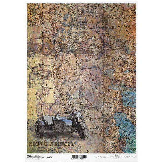 ITD Reispapier Decoupage Bastelpapier Serviettentechnik, ITD-R0775 Weihnachten, Kinder, Geschenke, Weihnachtsmann