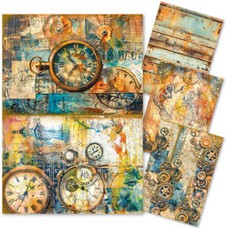 Reispapier Set Decoupage Bastelpapier A4 Ciao Bella - Past Time