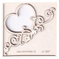 Dekorpappe Die Cut Chipboard 2-lagiges Herz 01 - Park Avenue - SCRAPINIECrapiniec