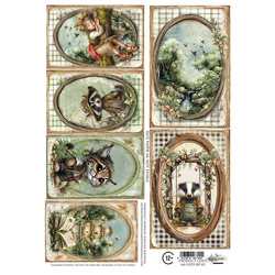 Reispapier für Decoupage A4 - Art of Alchemy -  Dreamy Dreams, Blumen