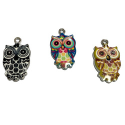 Metall-Anhänger - Eulen - 3Stück