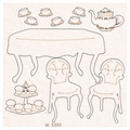 SCRAPINIEC Dekorpappe Die Cut Chipboard Dekoration Ornament, Wonderland 5393
