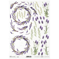 ITD Reispapier Decoupage Bastelpapier Serviettentechnik R2234 Lavendel