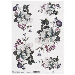 ITD Reispapier Decoupage Bastelpapier Softpapier, R0117 Blumen