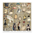 ITD COLLECTION Setz 11Stk 30x30cm Scrapbooking Papier - Alice's Magic 2