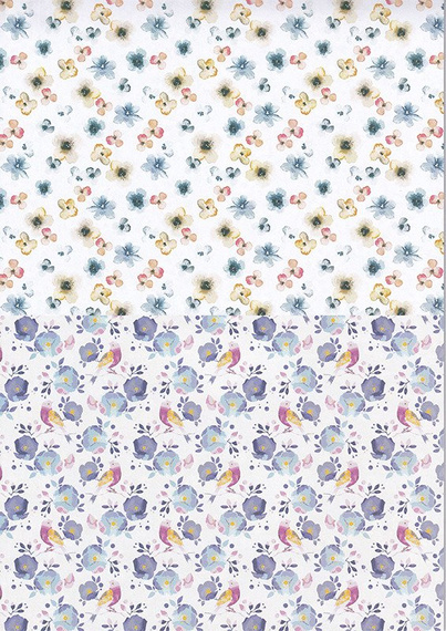 HAPPY COLOR Motivblock 15 Blatt Scrapbooking Papier 80g A4, Flowers Blumen