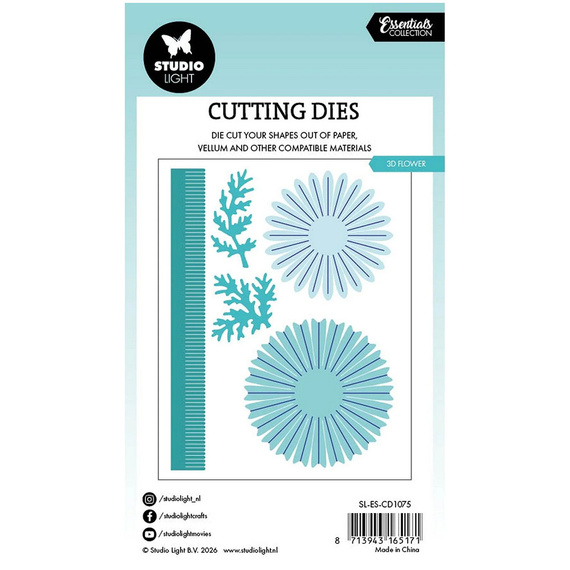 Stanzschablone – Cutting Die für Papier - StudioLight - 3D Flowers Blumen