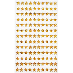 Selbstklebende Kristalle Gold Sterne 8mm