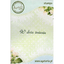 AGATERIA - Transparent Stempel Motivstempel Clear Stamp W dniu imienin.- Untertitel PL 