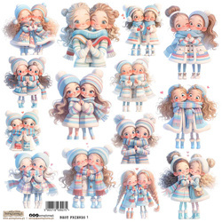 AUFKLEBER ScrapLove Dekor Stickers - Best Friends 1 - Beste Freunde 