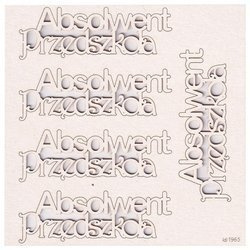 SCRAPINIEC Dekorpappe Die Cut Chipboard Dekoration Ornament, Absolwent Przedszkola