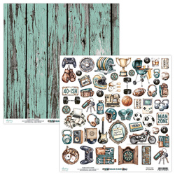 Emementpapier für Scrapbooking 30x30 - Mintay - Man Cave