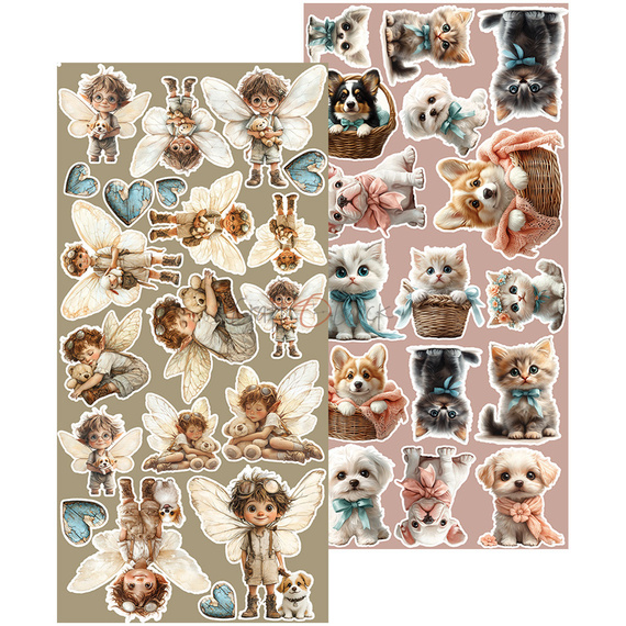 ART ALCHEMY 15x30cm Scrapbooking Papier, Sprites of Harmony - Extras set - Sprites