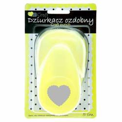 DPCRAFT Motivlocher Scrapbooking Motivstanzer Stanzer Hebelstanzer, 5 cm Herz mit Rüsche