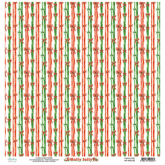 Scrapbooking Papier 30x30 - Mintay - Holly Jolly 02