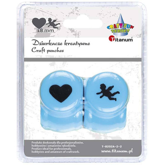 Set von dekorativen Stanzen 1,8 cm - Herz und Amor