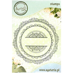 AGATERIA - Transparent Stempel Motivstempel Clear Stamp - Rosette 3 für Inschriften Satz von 3 Briefmarken