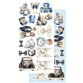 ALCHEMY OF ART Set 15x30cm Scrapbooking Papier, In shades of blue