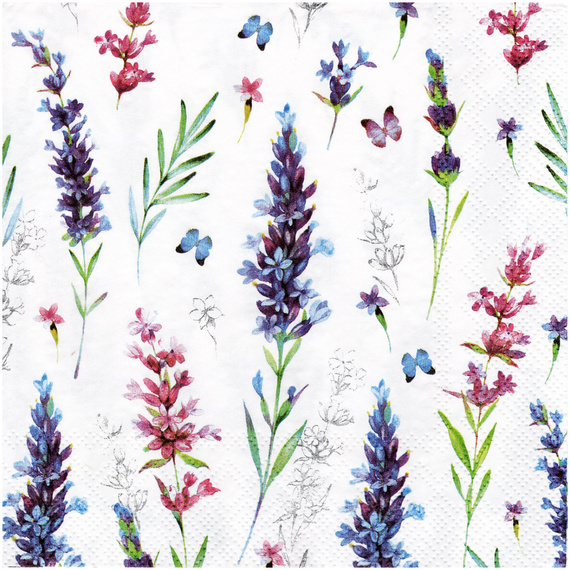 SERVIETTEN 1 Stück Motivservietten Decoupage Napkin 33x33cm, Lisa Blumen