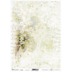 ITD Reispapier Decoupage Bastelpapier Serviettentechnik-R2201 Maiglöckchenblüten