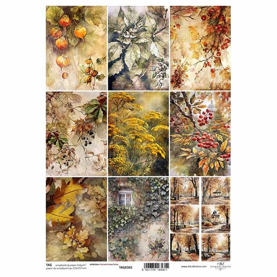 Tag satz Scrapbooking 0303 - Herbst