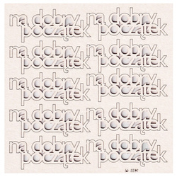 SCRAPINIEC Dekorpappe Die Cut Chipboard Dekoration Ornament, Na dobry początek