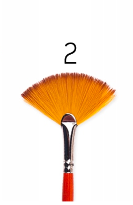 Renesans Fächerpinsel aus Nylon - Nr. 2